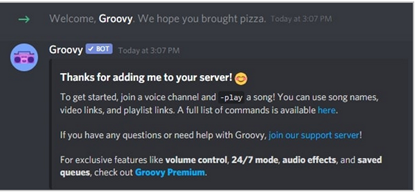Groovy Bot for Discord - Guide - Features - Commands